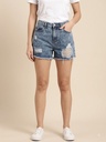 Denim cutoff shorts